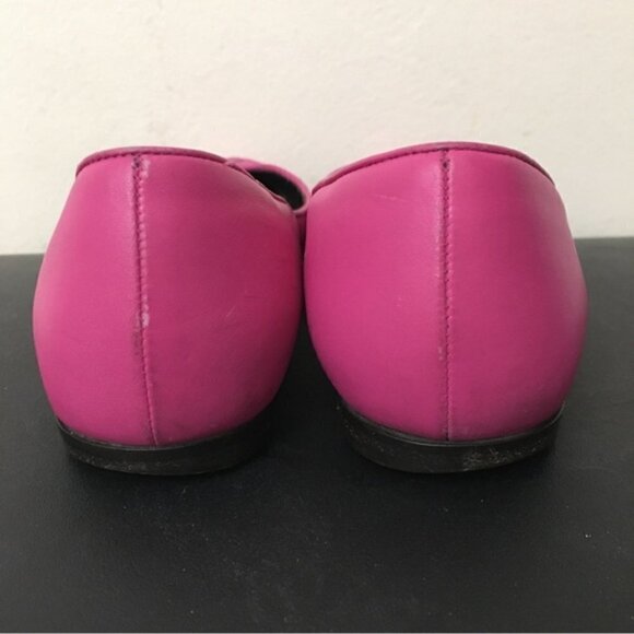 Bottega Veneta Barbie Pink Leather Pointed Toe Flats - Picture 7 of 10